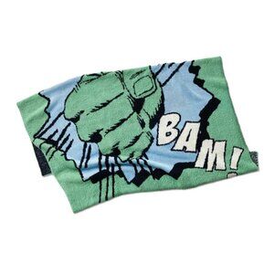 Pillowfort Disney Marvel Hulk Fist BAM! Green Soft Knit Blanket 50" x 60" NWOT